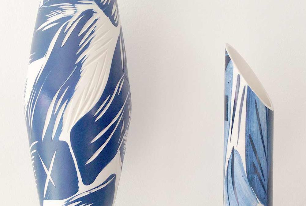 Vibrancy: carved, glazed and painted porcelain
