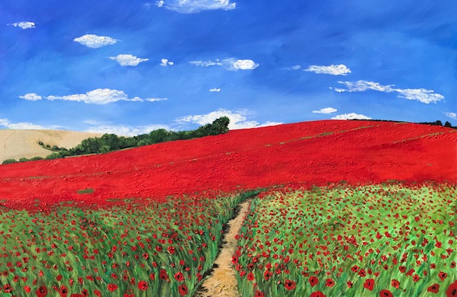 'Sompting Poppy Fields', painting by Karren Urben