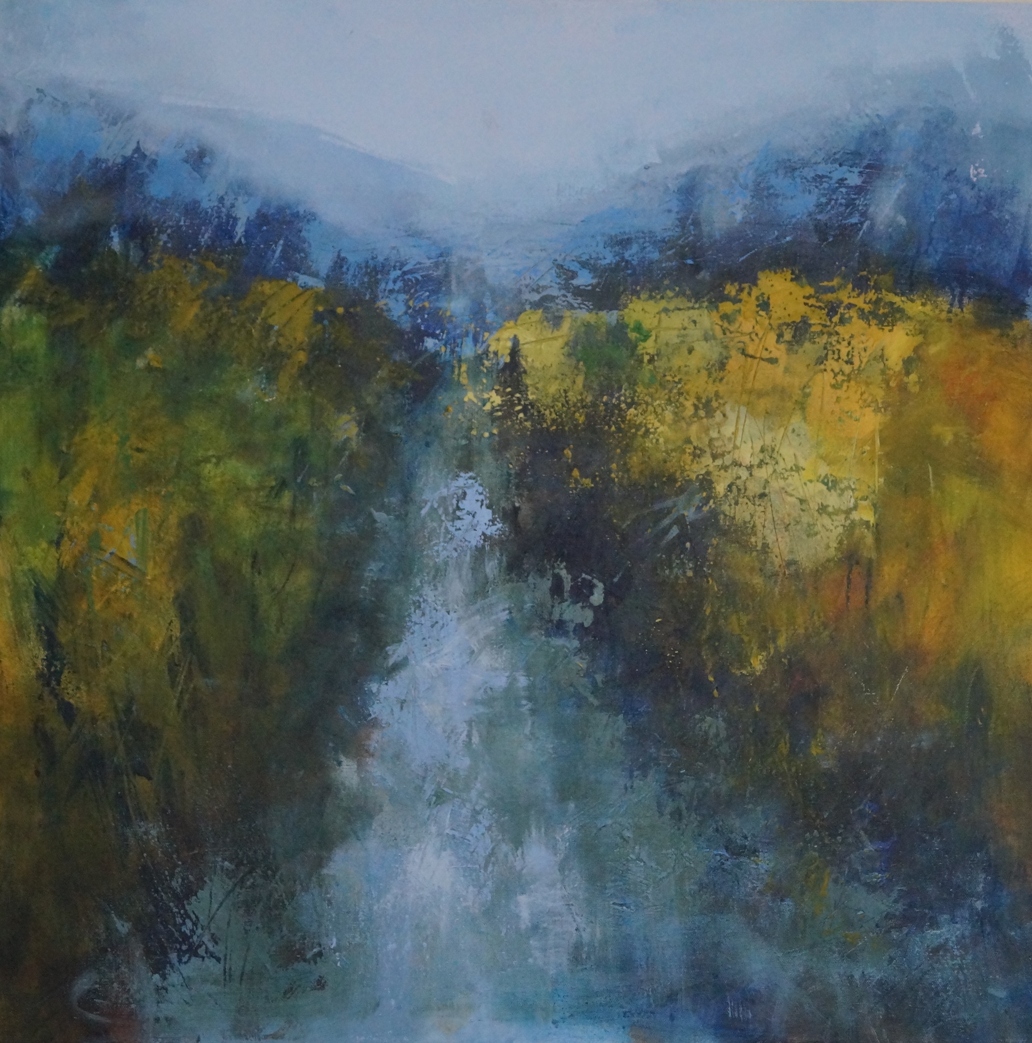 10 Brook and Blue Hills 79 x 79cm deep canvas £895