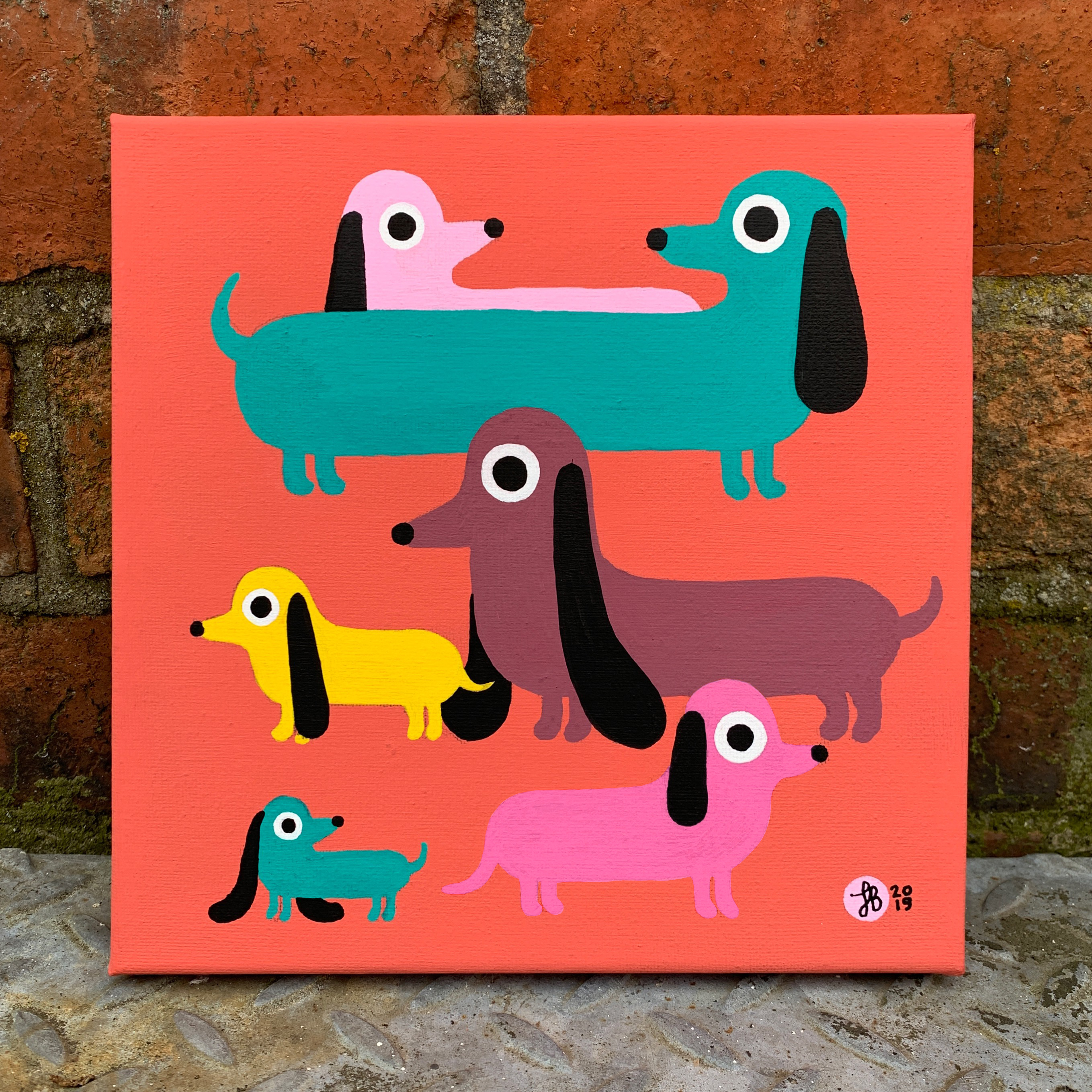 Sausage Family Canvas