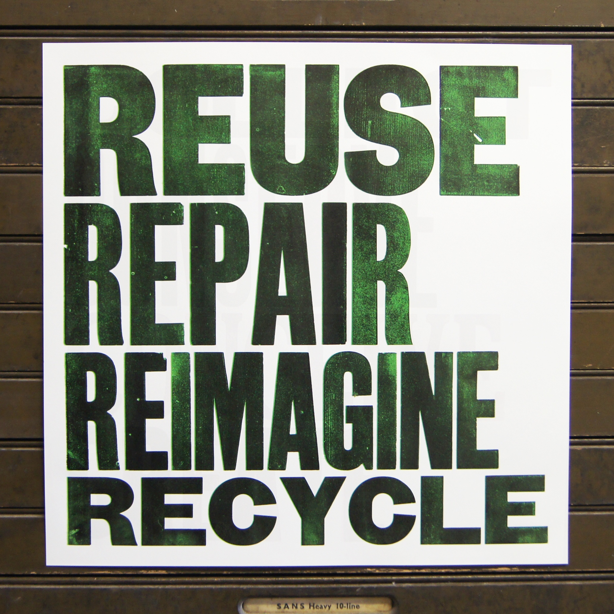 Tom Boulton Reuse Repair....(Letterpress Print)