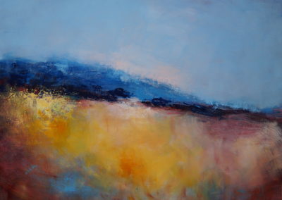 Alison Tyldesley: Vivid Russet and Ochre Meadows 104 x 79cm
