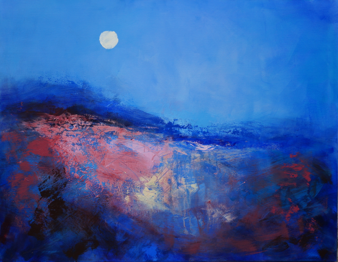 Alison Tyldesley: Moon over the Sea 91 x 76cm.