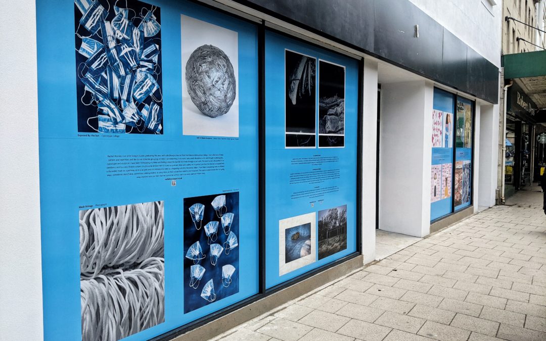 Unused shop fronts provide space for outdoor exhibitions