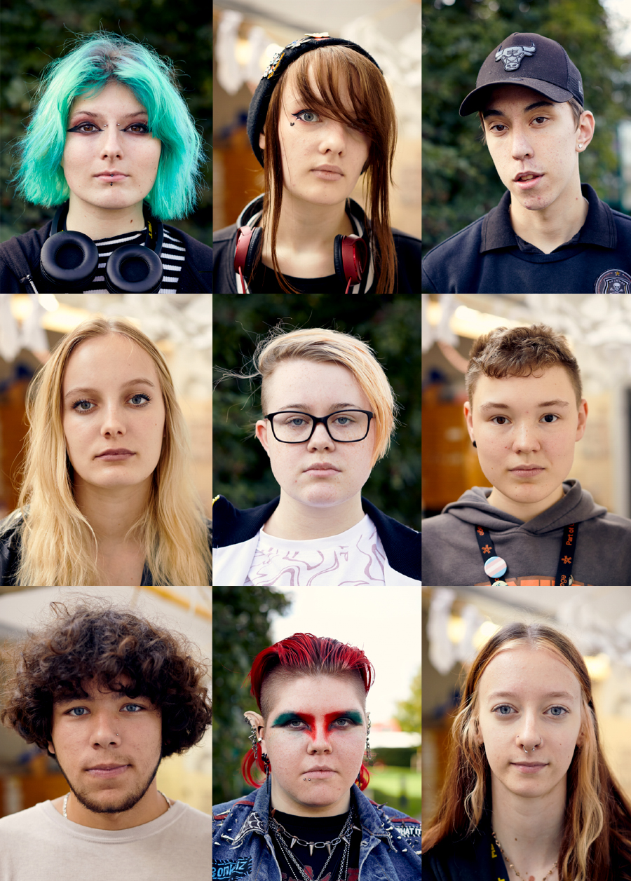 Portraits of young people in Worthing