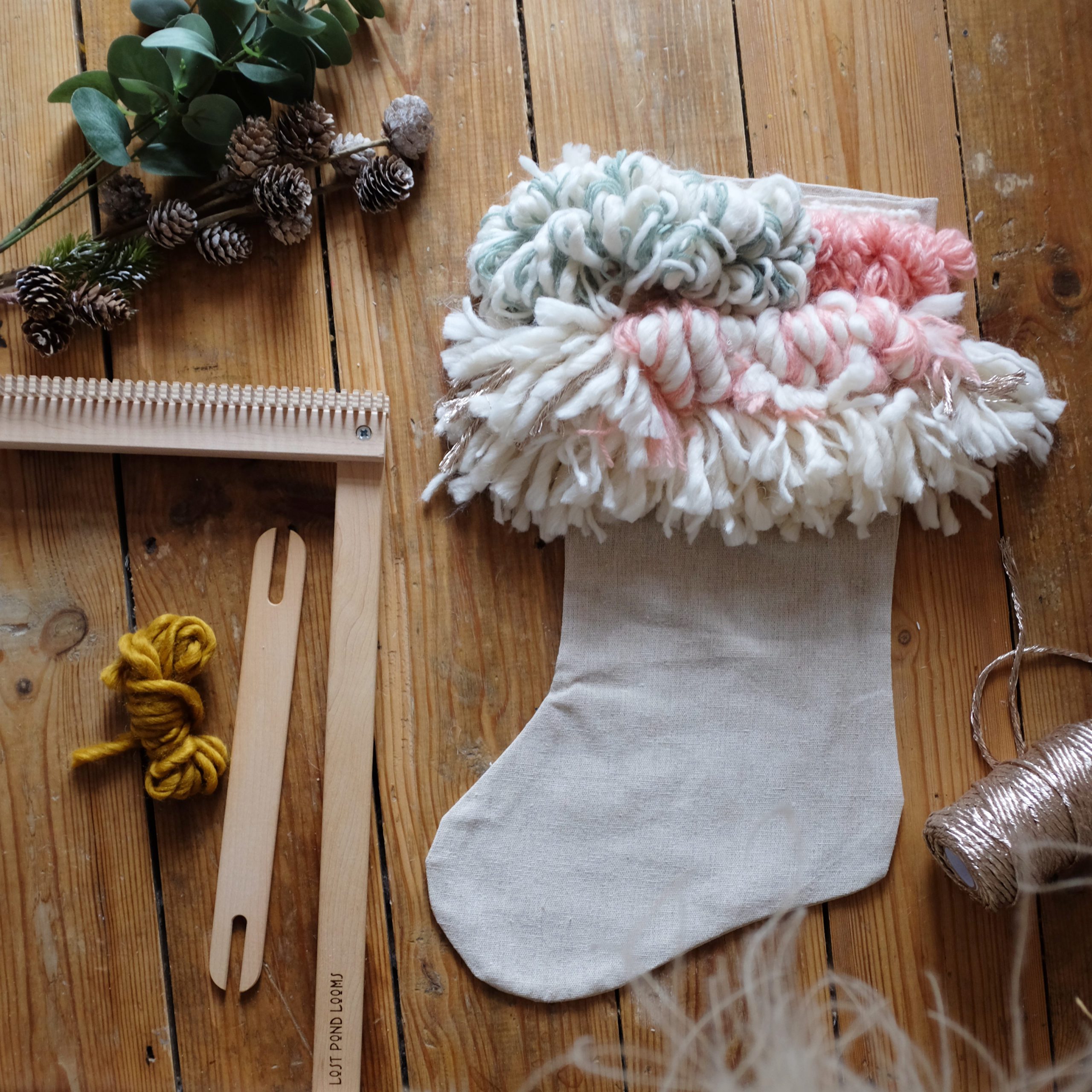 Lucy rowan; handmade stocking