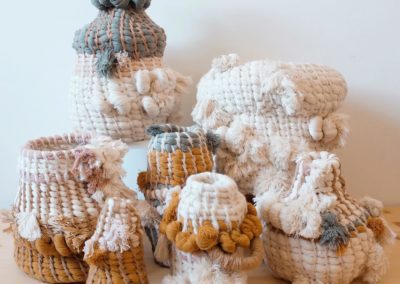 Lucy Rowan's woven pots