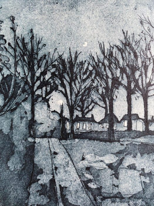 Anna Dark Park Etching