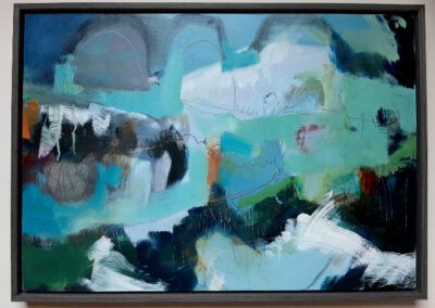 Ros Lymer. Castle Hill, Rain abstract painting