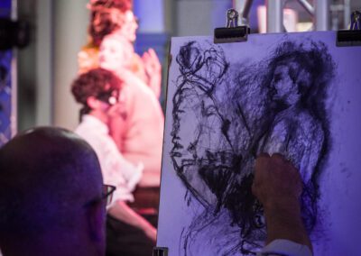 A participant at the life drawing event