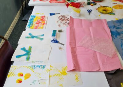 A photograph taken during the summer of print workshops