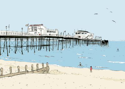 An illustrations of Worthing pier